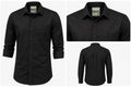 Men's Black Solid Cotton Casual Shirt