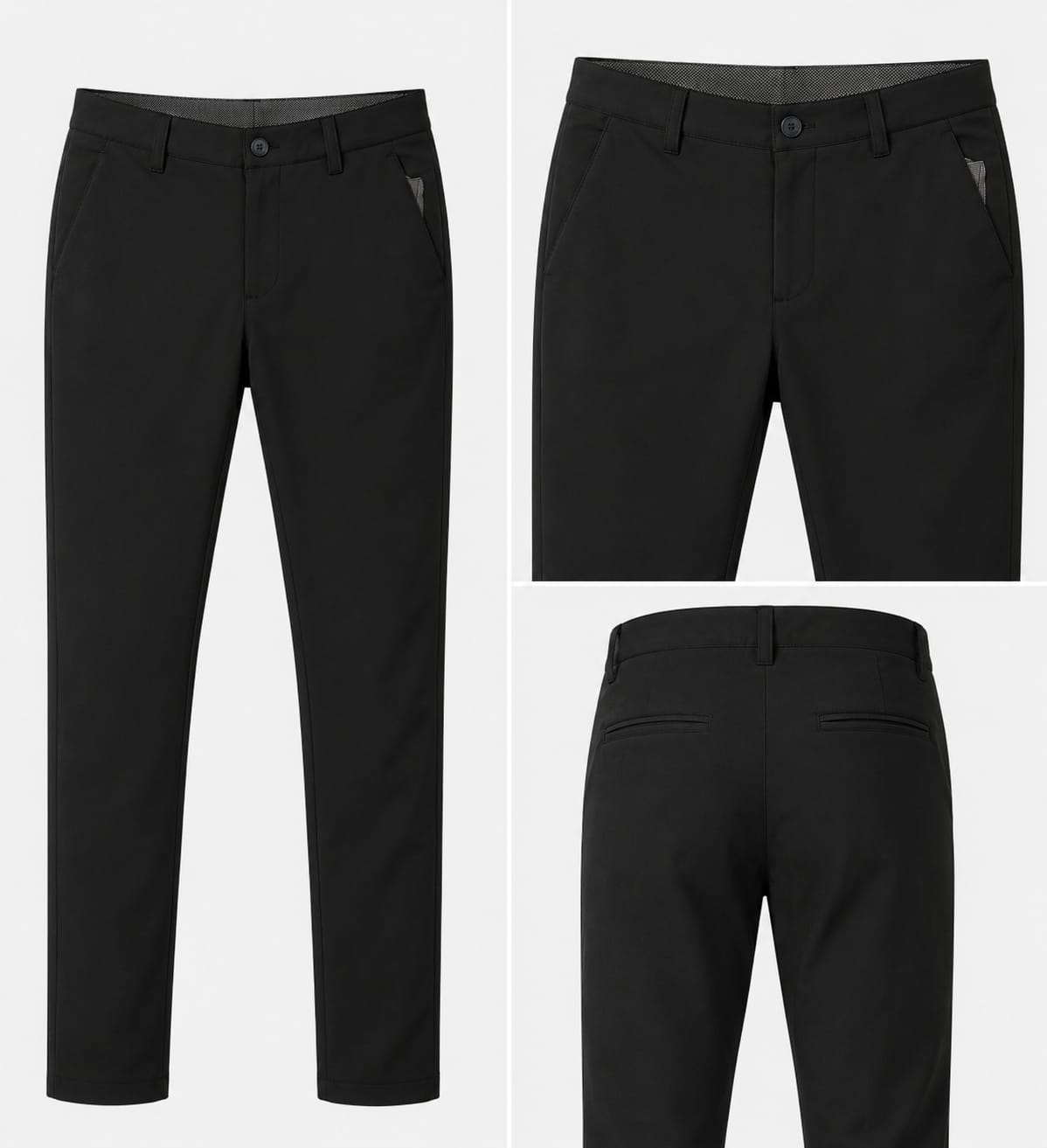 Men's Premium Black Slim Fit Casual Trousers